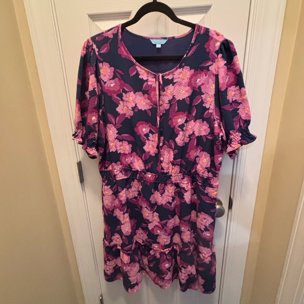 Draper James RSVP floral Dress with Pink and Purple flowers